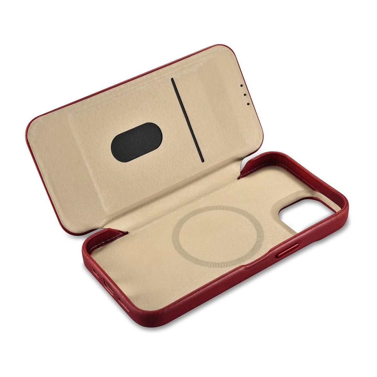 iCarer CE Oil Wax Leather Folio Case skórzane etui iPhone 14 Plus z klapką – zdjęcie 16