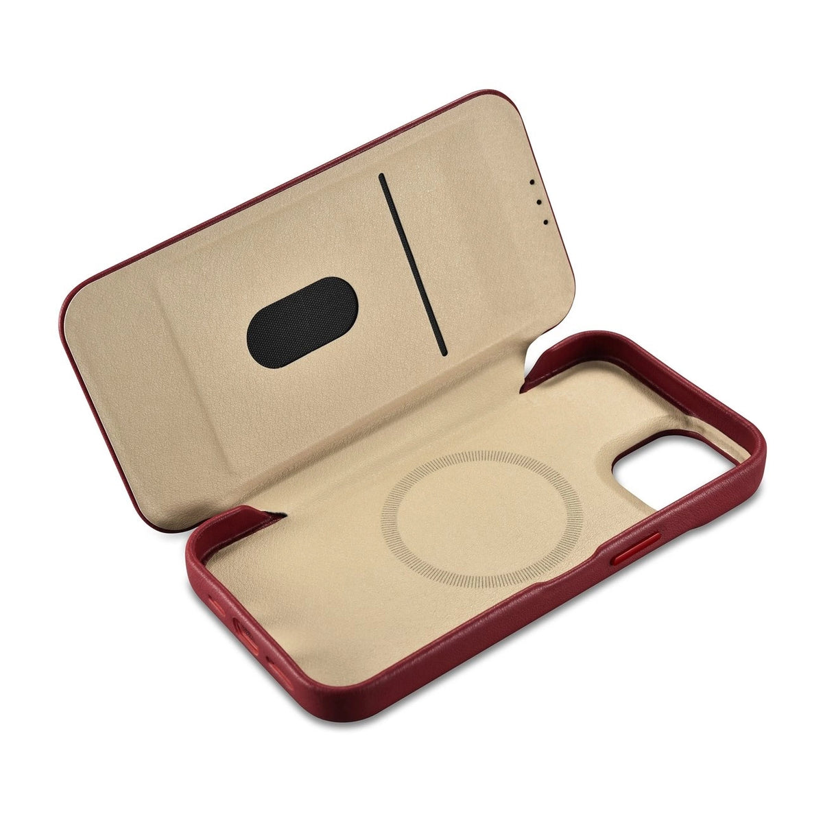 iCarer CE Leather Folio Case skórzane etui iPhone 14 Plus z klapką – zdjęcie 16