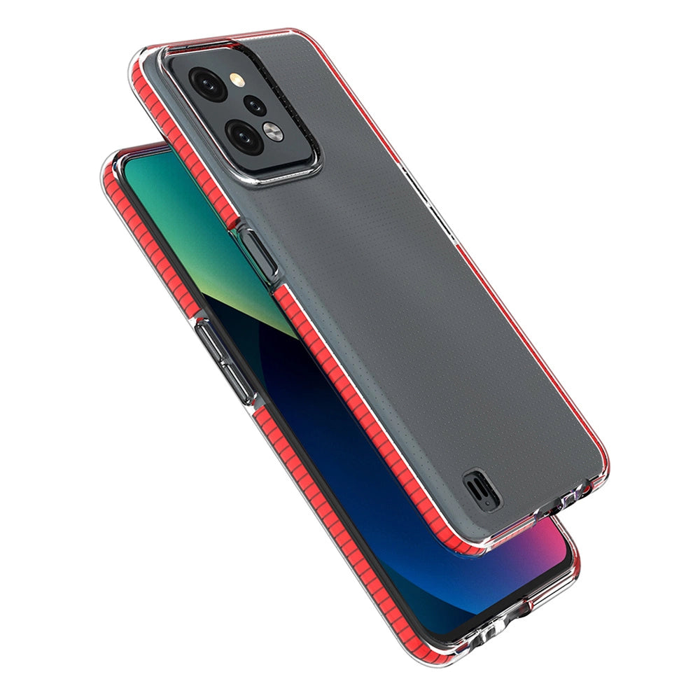 Spring Case etui Realme C31 silikonowy pokrowiec z ramką jasnoniebieskie – zdjęcie 4