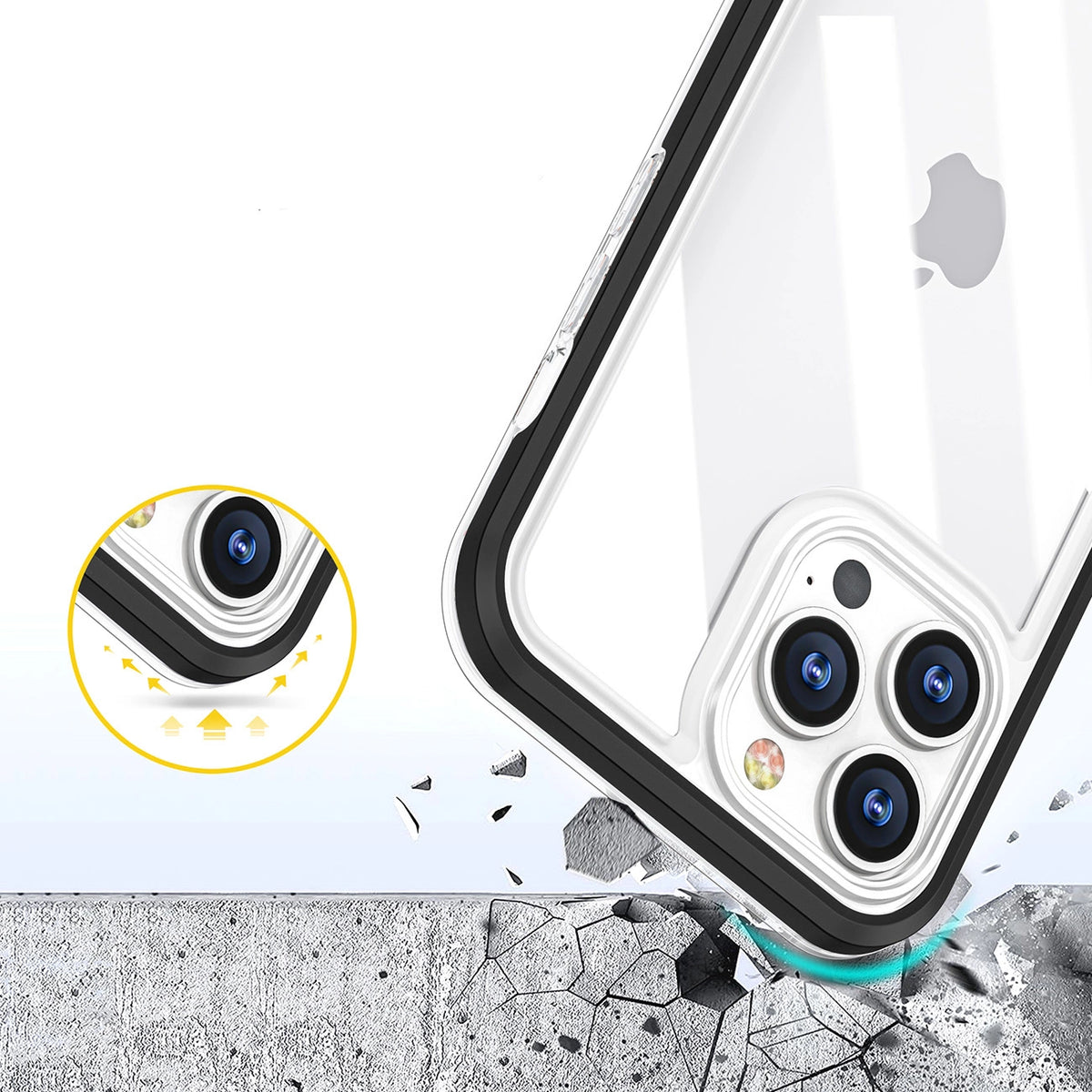 Clear 3in1 etui Samsung Galaxy A03 silikonowy pokrowiec z ramką niebieskie – zdjęcie 6