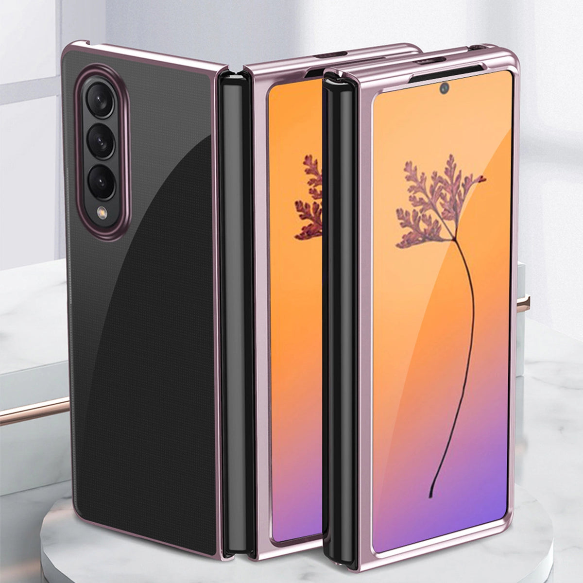 Plating Case etui Samsung Galaxy Z Fold 4 pokrowiec z metaliczną ramką – zdjęcie 11