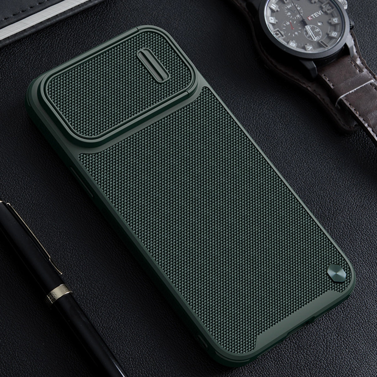 Nillkin Textured S Case etui iPhone 14 Plus pancerny na aparat niebieskie – zdjęcie 16