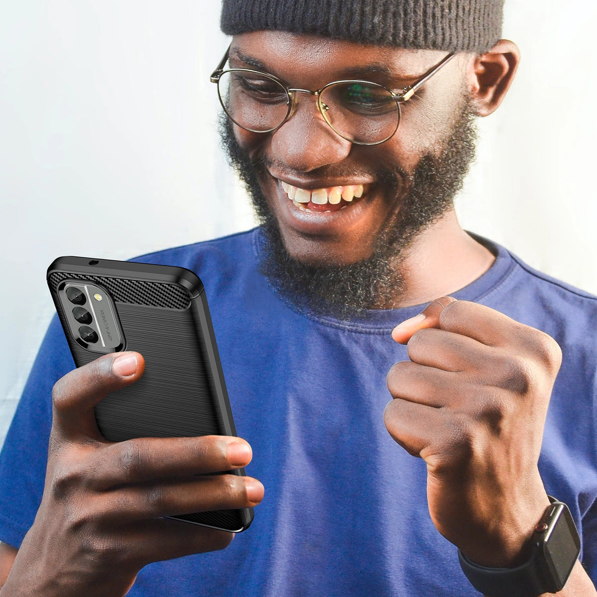 Carbon Case etui Nokia G400 elastyczny silikonowy karbonowy pokrowiec – zdjęcie 8