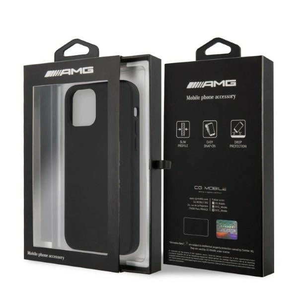Etui AMG Silicone Big Logo na iPhone 12 Pro Max - czarne – zdjęcie 8