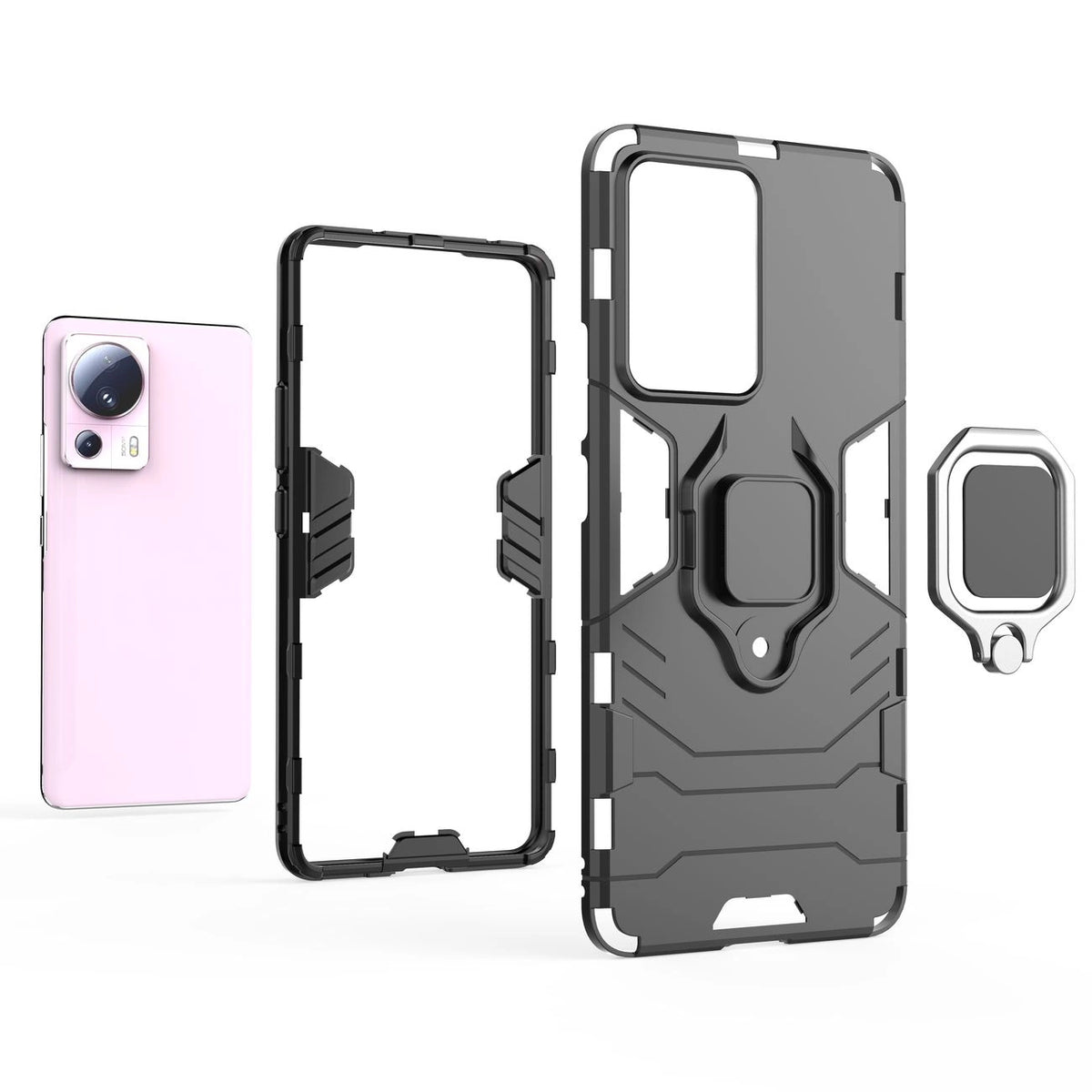 Ring Armor etui do Xiaomi 13 Lite pancerny pokrowiec uchwyt magnetyczny – zdjęcie 16