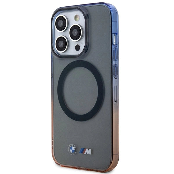 Etui BMW Gradient Bumper MagSafe na iPhone 14 Pro - szare