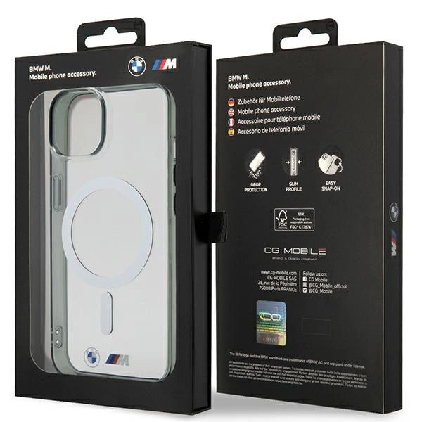 Etui BMW Silver Ring MagSafe na iPhone 14 - przezroczyste – zdjęcie 8