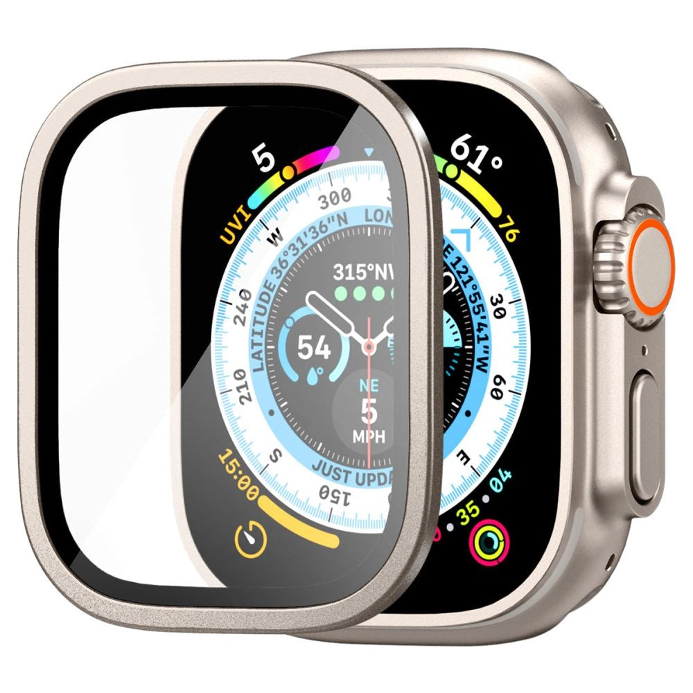 Szkło hartowane Spigen Glas.tR Slim Pro na Apple Watch Ultra (49 mm) - beżowe – zdjęcie 10