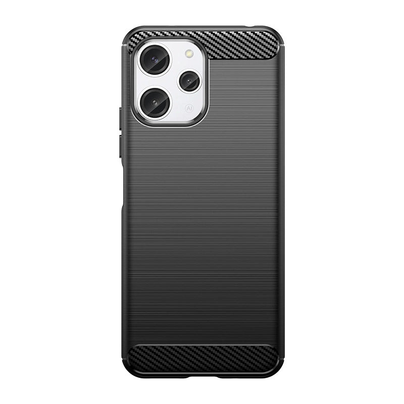 Elastyczne etui wzór karbon do Xiaomi Redmi 12 Carbon Case - czarne – zdjęcie 7