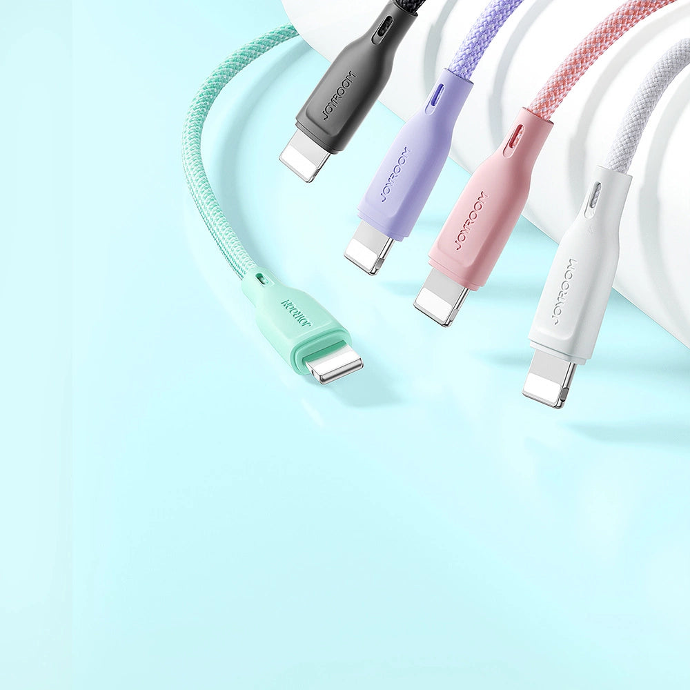 Kabel Joyroom Multi-Color Series S-A34 USB-A / Lightning 3A 1m - zielony – zdjęcie 11