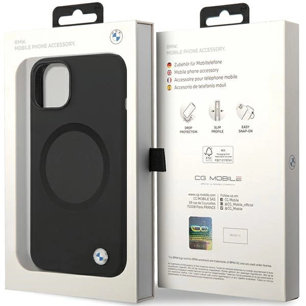 Etui BMW Signature Liquid Silicone MagSafe na iPhone 14 - czarne – zdjęcie 8