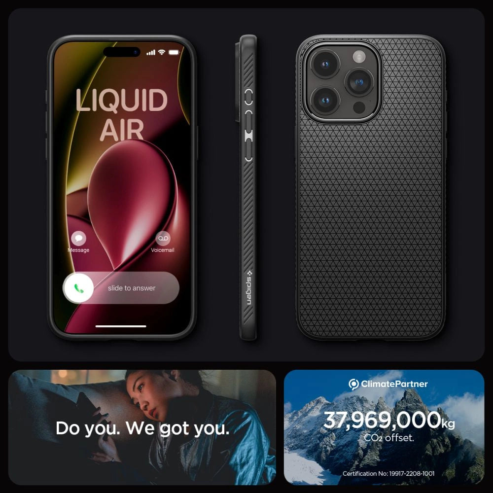 Etui Spigen Liquid Air na iPhone 15 Pro - czarny mat – zdjęcie 15
