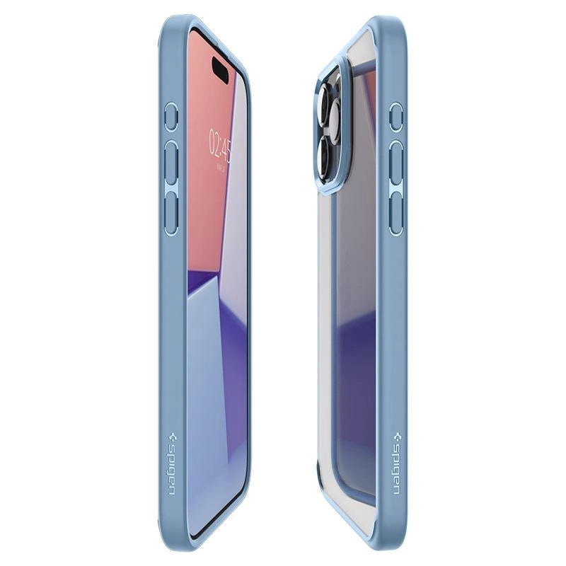 Etui Spigen Crystal Hybrid na iPhone 15 Pro Max - przezroczysto-niebieskie – zdjęcie 14