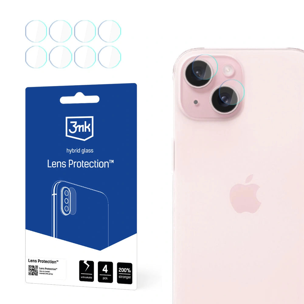 Szkło na aparat 3mk Lens Protection hybrydowe na iPhone 15