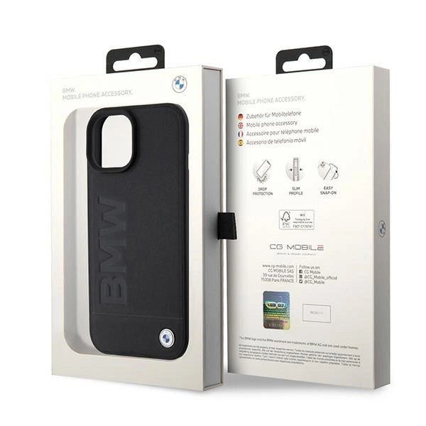 Etui BMW Signature Logo Imprint MagSafe do iPhone 15 - czarne – zdjęcie 8