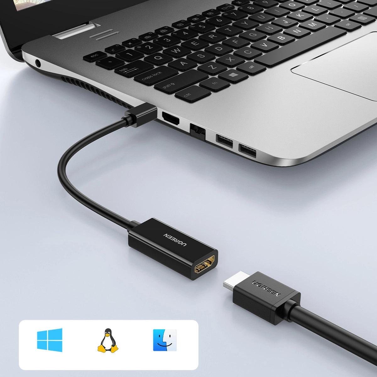 Adapter Ugreen MD112 40360 mini DisplayPort (męski) / HDMI - czarny