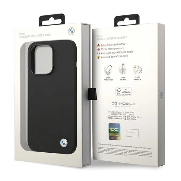 Etui BMW Silicone Metal Logo na iPhone 15 Pro Max - czarne – zdjęcie 8