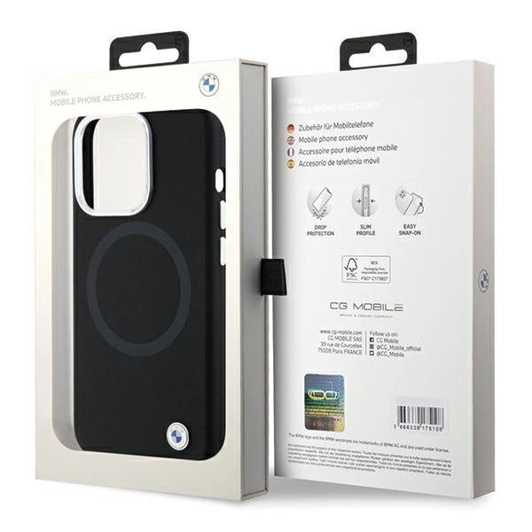 Etui BMW Signature Liquid Silicone MagSafe na iPhone 15 Pro Max - czarne – zdjęcie 8