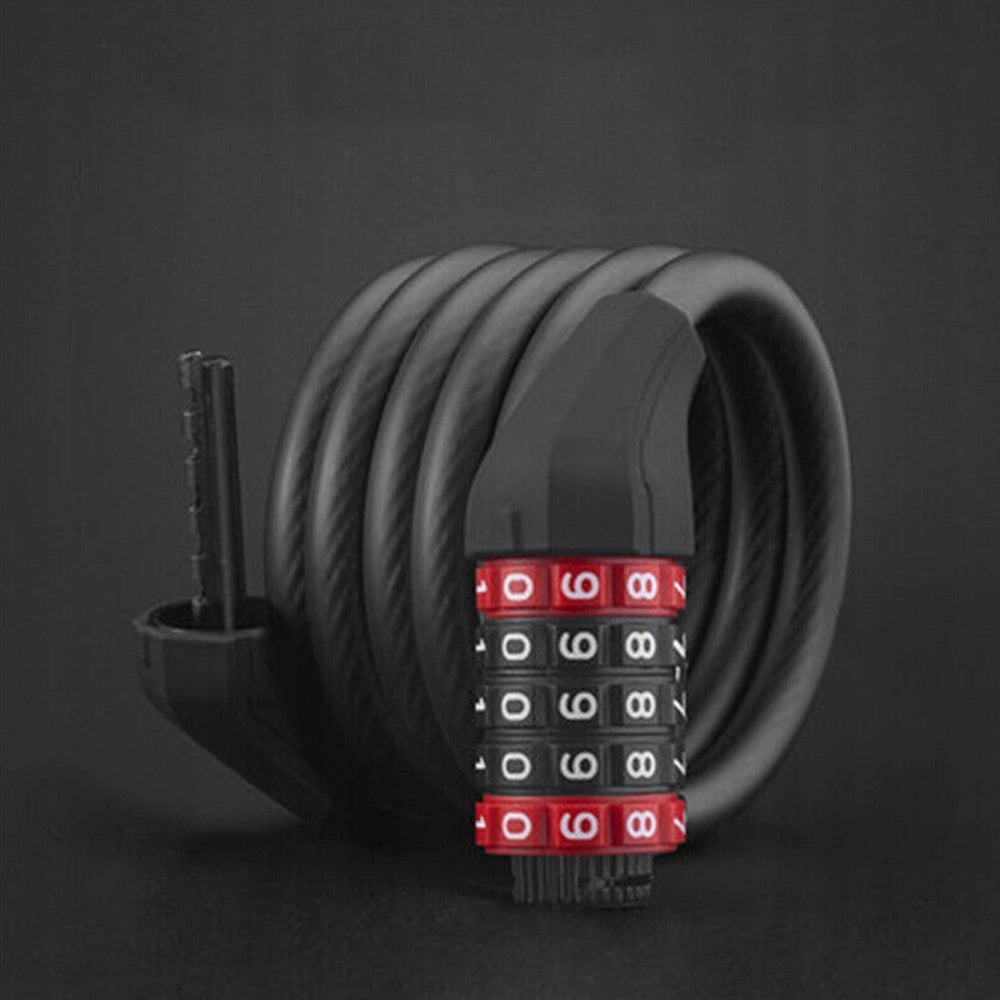 Zapięcie rowerowe Rockbros RKS507-1BK na szyfr 1,8m - czarne – zdjęcie 8