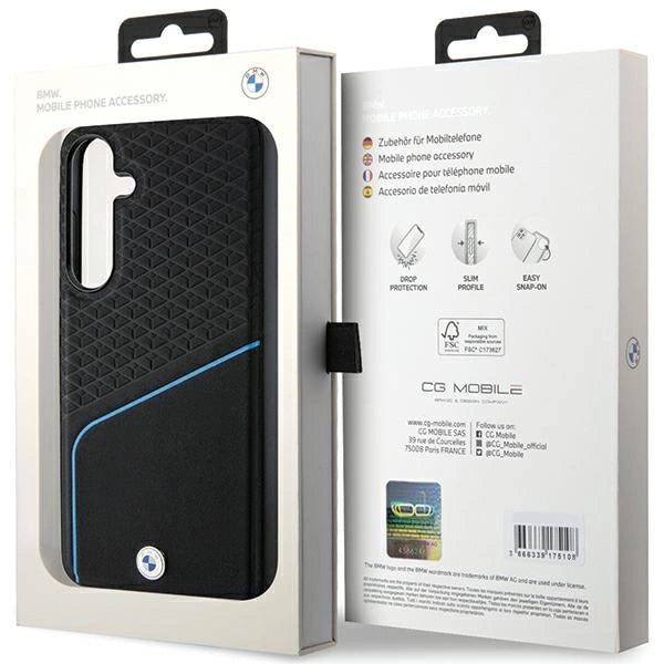 Etui BMW Signature Leather Textured & Line na Samsung Galaxy S24 - czarne – zdjęcie 8