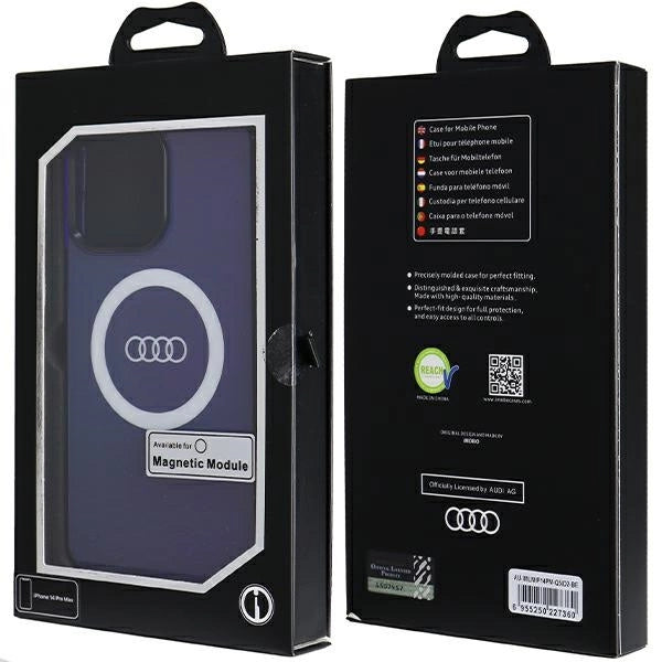 Etui Audi IML Big Logo MagSafe na iPhone 14 Pro Max - niebieskie – zdjęcie 7