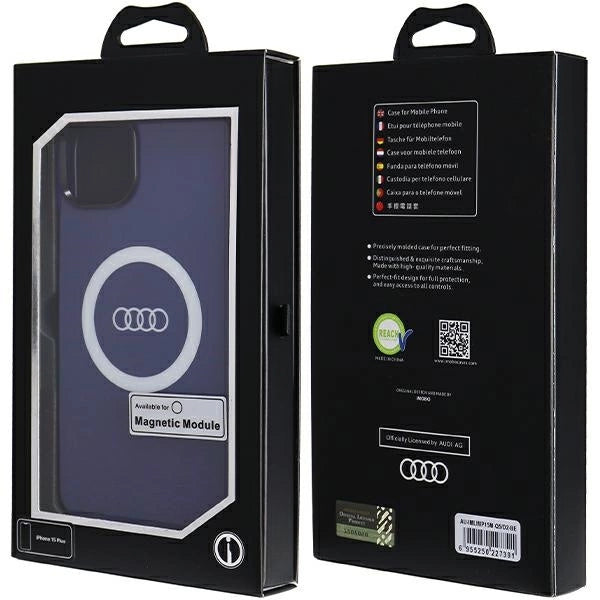 Etui Audi IML Big Logo MagSafe na iPhone 15 Plus / 14 Plus - niebieskie – zdjęcie 7