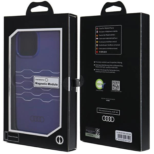 Etui Audi IML MagSafe na iPhone 13 Pro Max - niebieskie – zdjęcie 4