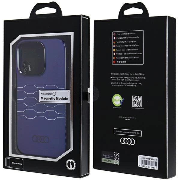 Etui Audi IML MagSafe na iPhone 14 Pro - niebieskie – zdjęcie 7