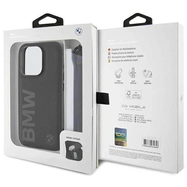 Etui BMW Signature Leather Wordmark Cord na iPhone 15 Pro Max - czarne – zdjęcie 7