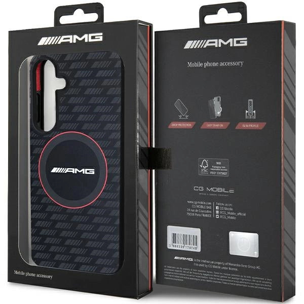 Etui AMG Silicone Carbon Pattern MagSafe na Samsung Galaxy S24+ - czarne – zdjęcie 8