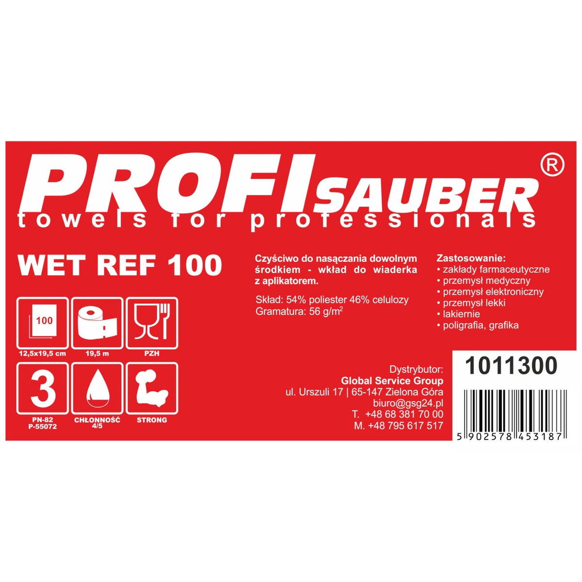 Ściereczki do nasączania POWER ProfiSauber WET REF 100 - WKŁAD – zdjęcie 2