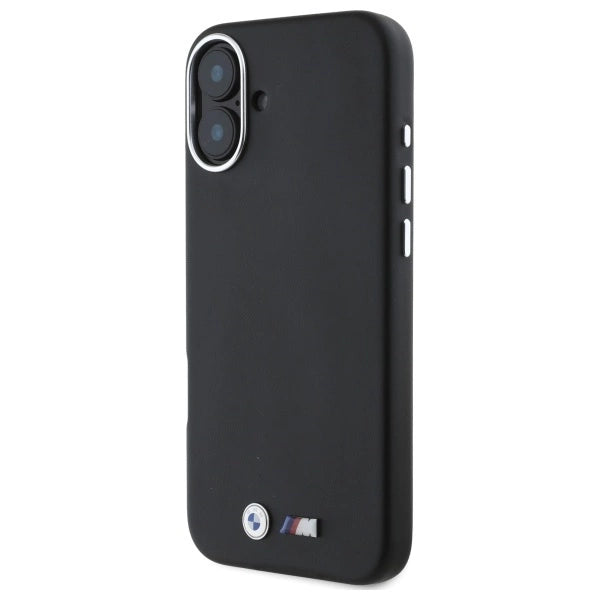 Etui BMW M Smooth Full Wrapped Metal MagSafe na iPhone 16 Plus - czarne