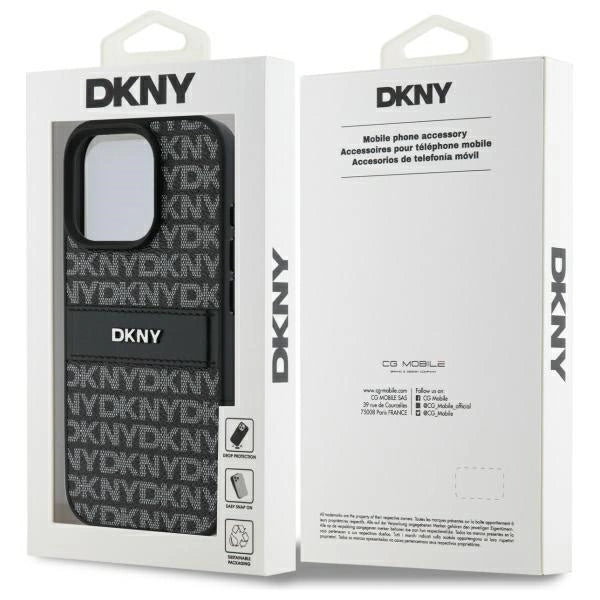 Etui DKNY Texture Pattern Tonal Stripe na iPhone 16 Pro - czarne – zdjęcie 8