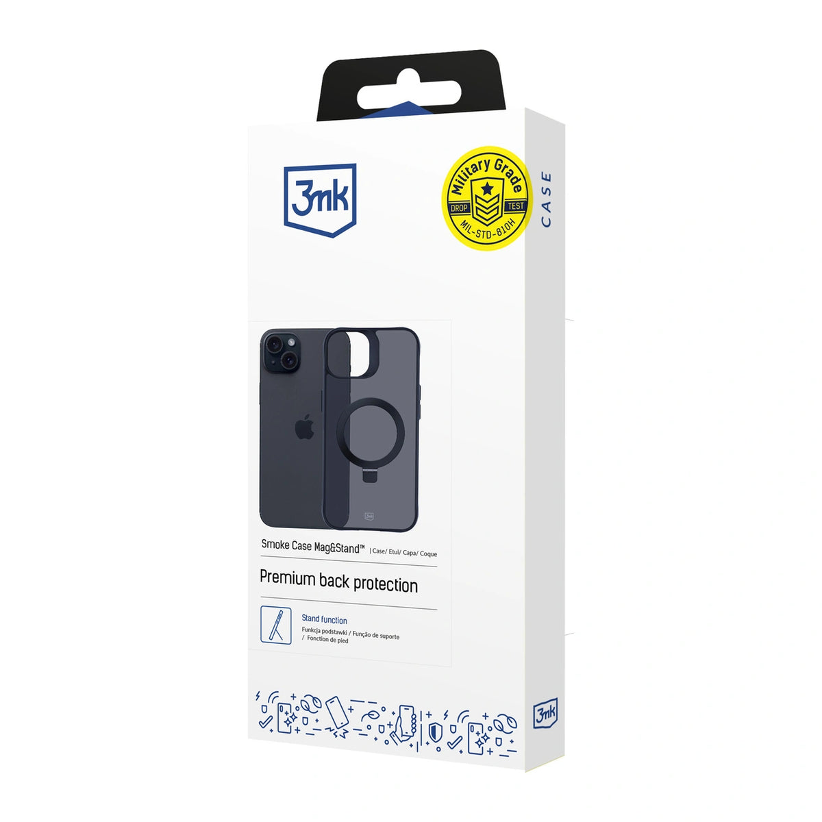 Etui 3mk Smoke Case Mag&Stand na Apple iPhone 15 plus - czarne – zdjęcie 15