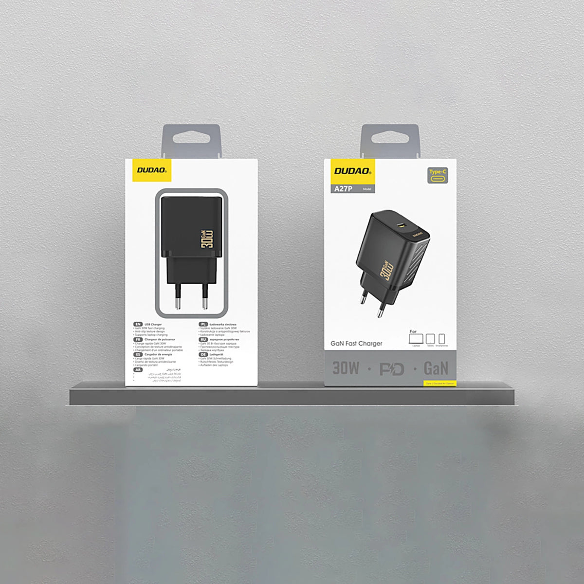 Ładowarka sieciowa Dudao A27P 30W PD GaN USB-C - czarna – zdjęcie 3