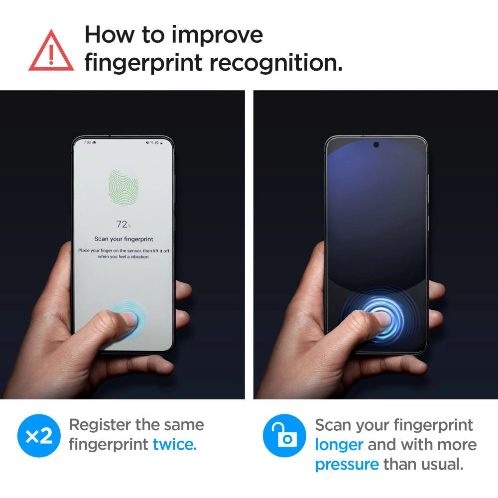Szkło hartowane Spigen Glas.tR EZ Fit na Samsung Galaxy S24 FE (2 szt.) – zdjęcie 15