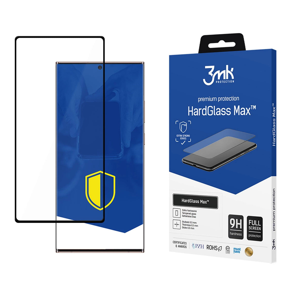 Szkło hartowane 3mk HardGlass Max na Samsung Galaxy Note 20 Ultra 5G