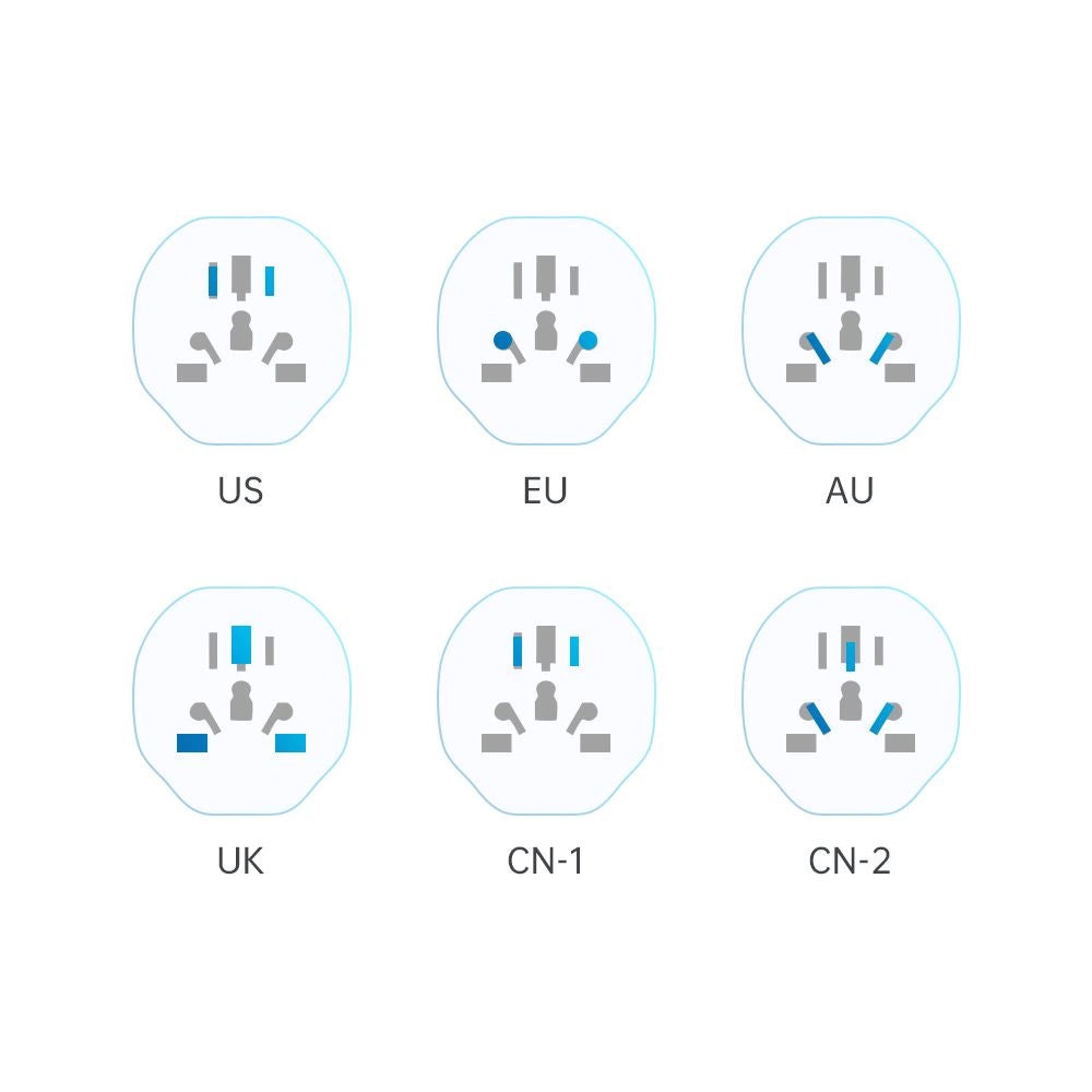 Przejściówka / adapter Tech-Protect Universal Travel Adapter na EU - biała – zdjęcie 3