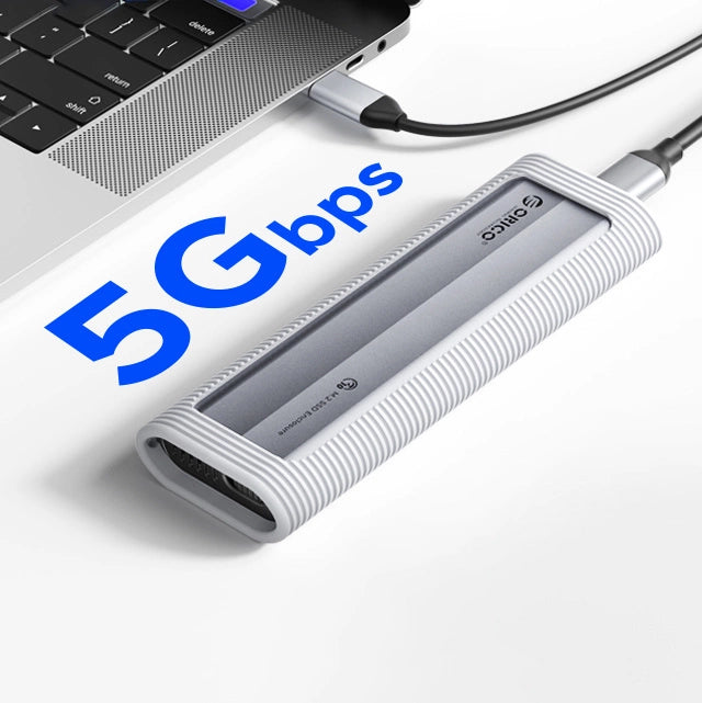 Kieszeń dyskowa Orico AXM2F-V1 M.2 NGFF USB-C 5Gb/s - szara – zdjęcie 3
