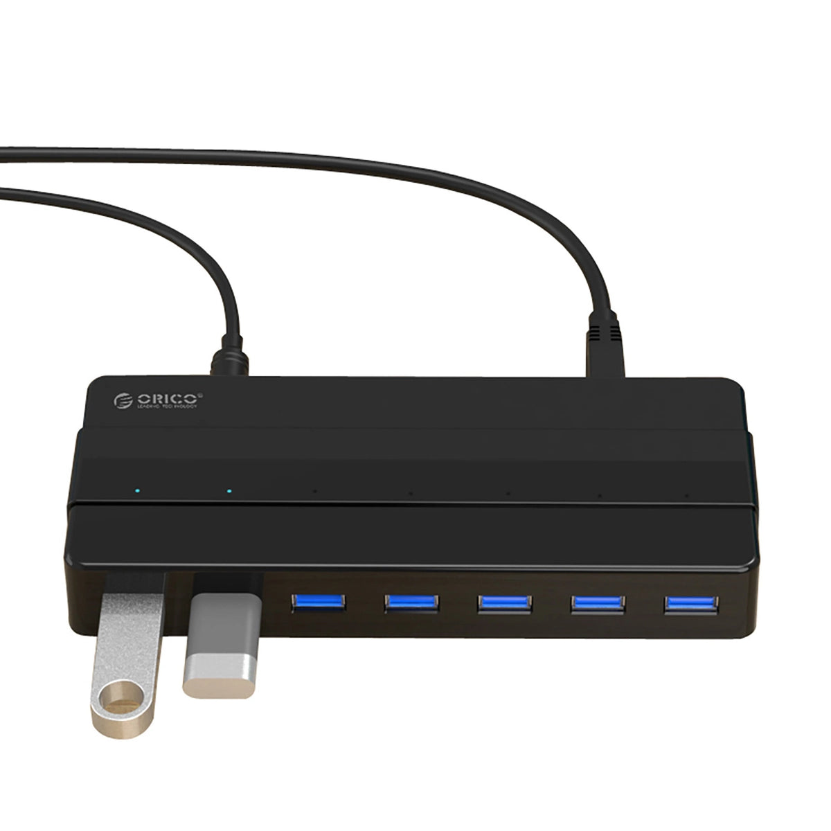 Hub Orico H7928-U3-V1 7x USB-A 3.0 - czarny – zdjęcie 5