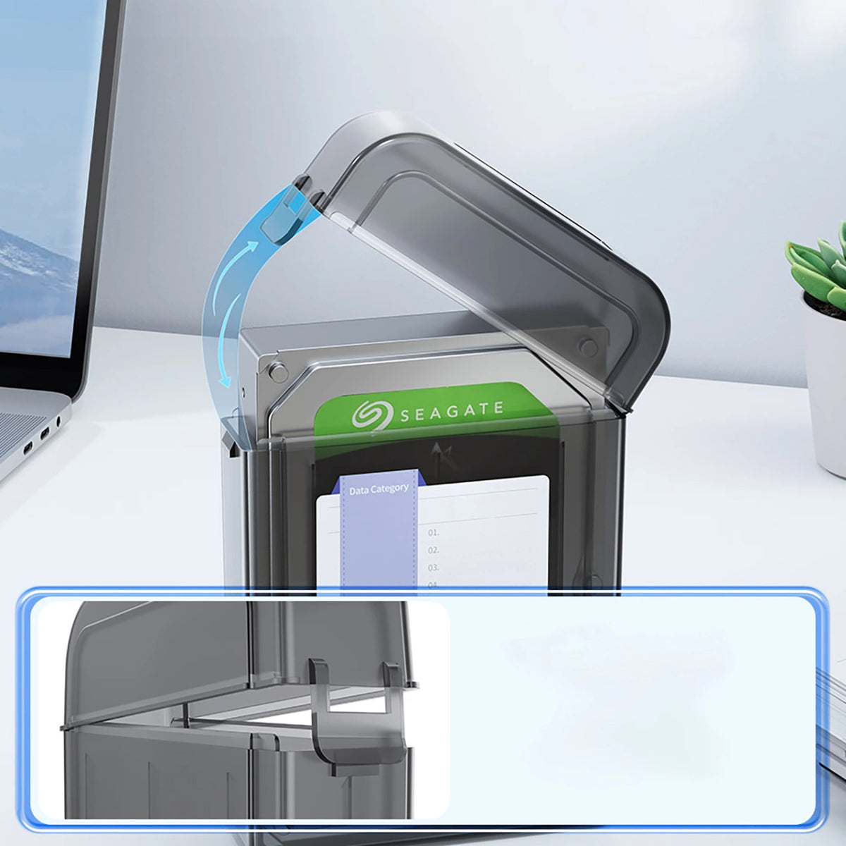 Etui Orico PPH-25 pudełko na 2 x HDD 2,5" - półprzezroczyste, szare – zdjęcie 6