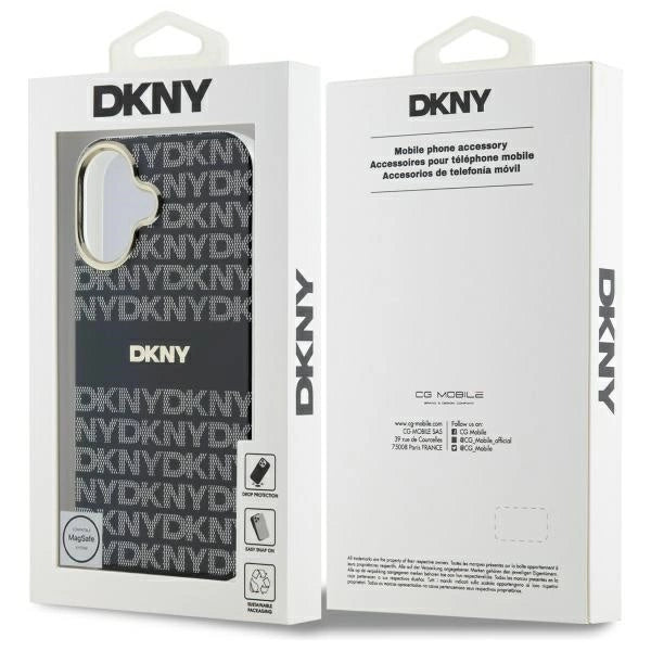 Etui DKNY Repeat Texture Pattern With Stripe na iPhone 16 - czarne – zdjęcie 8