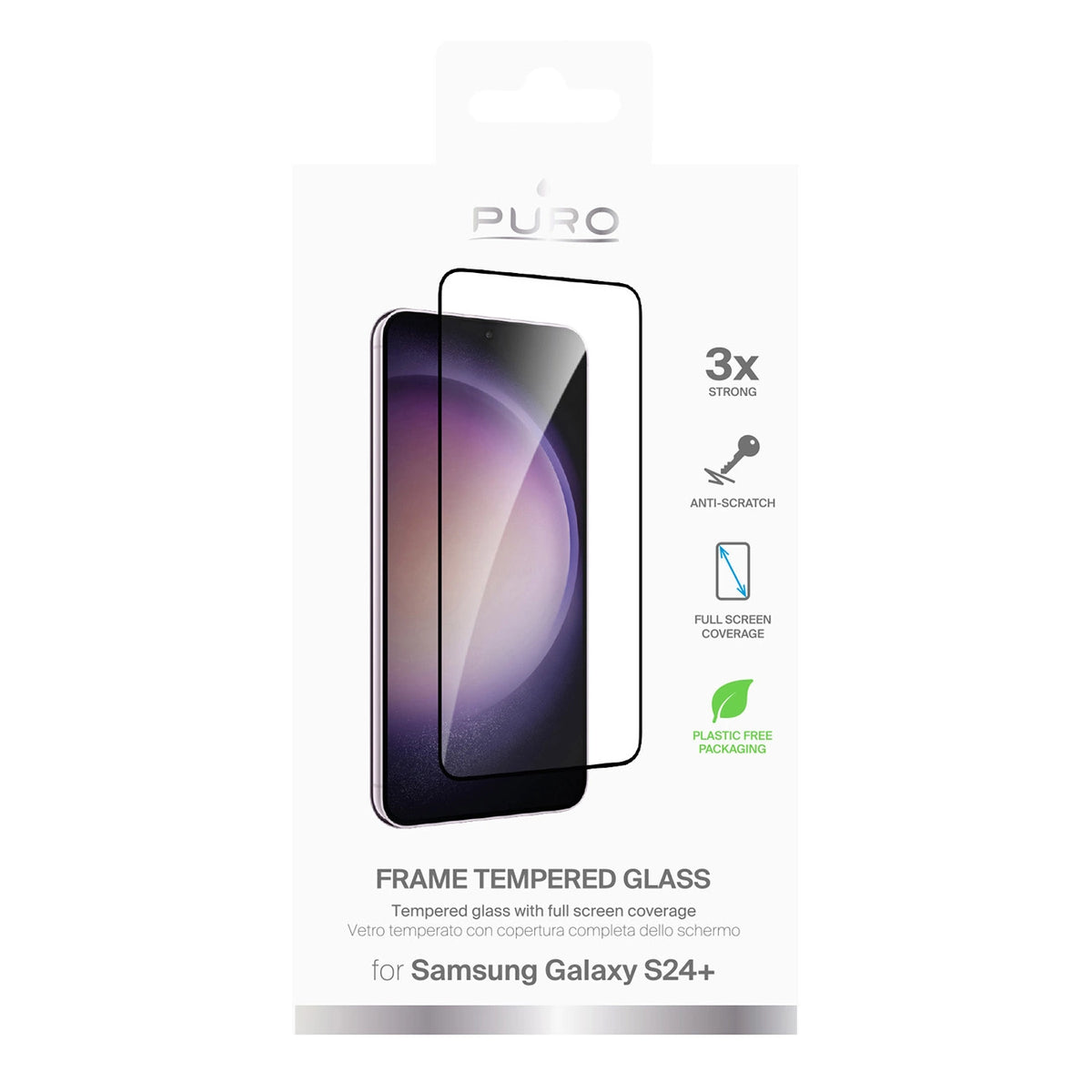 Szkło hartowane Puro Frame Tempered Glass z do Samsung Galaxy S25+ / S24+ – zdjęcie 2