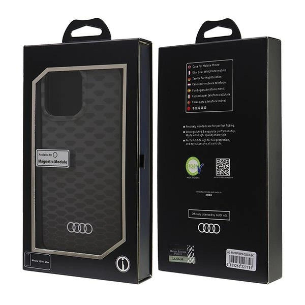 Etui Audi IML Stitching Pattern MagSafe na iPhone 16 Pro Max 6.9" - czarne – zdjęcie 7