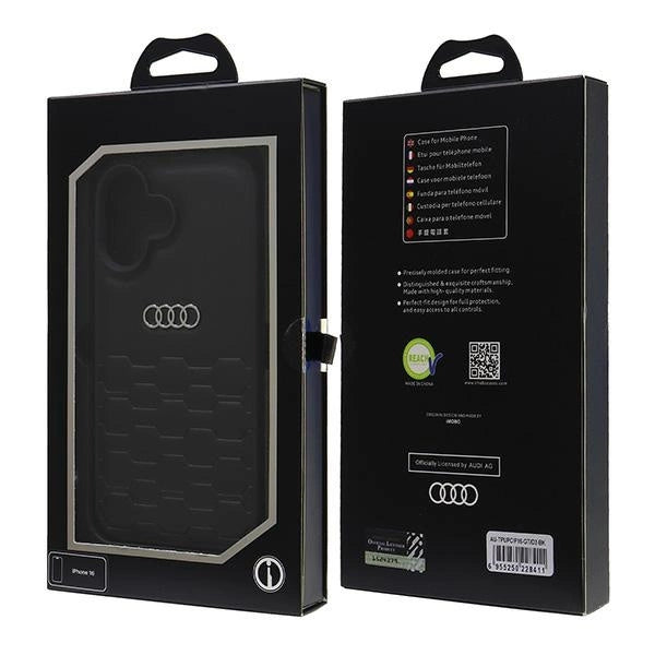 Etui Audi Synthetic Leather na iPhone 16 6.1" - czarne – zdjęcie 7