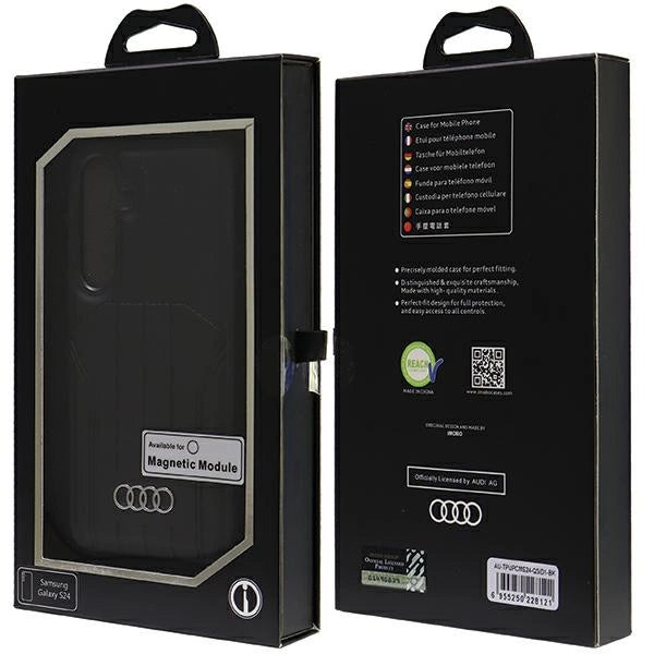 Etui Audi Synthetic Leather MagSafe na Samsung Galaxy S24 - czarne – zdjęcie 7