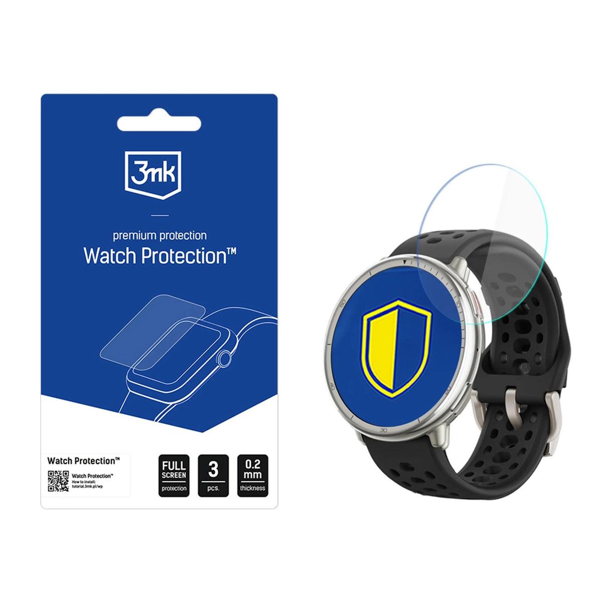 Folia na ekran smartwatcha 3mk Watch Protection ARC na Amazfit Active 2