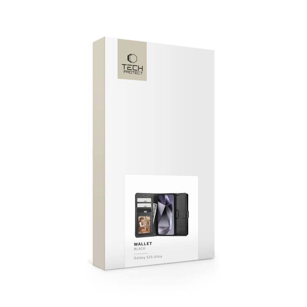Etui Tech-Protect Wallet na Samsung Galaxy S25 Ultra - czarne – zdjęcie 5