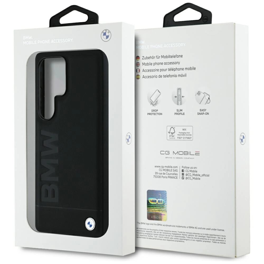 Etui BMW Leather Big Wordmark na Samsung Galaxy S25 Ultra - czarne – zdjęcie 8
