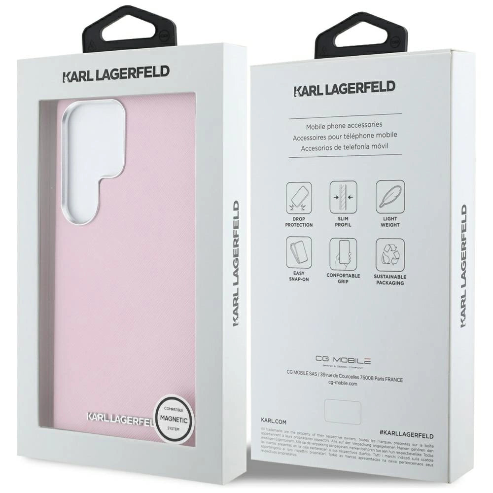 Etui Karl Lagerfeld Saffiano Full na Samsung Galaxy S25 Ultra - różowe – zdjęcie 8